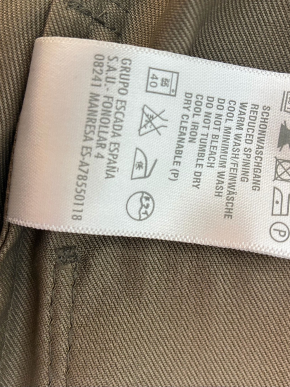 Escada Vintage Safari Sport Utility Khaki Short-Sleeve Jacket Size 34 - Picture 7 of 11